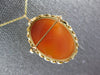ANTIQUE 14KT YELLOW GOLD 3D LADY CAMEO OVAL FLOATING PENDANT BROOCH #27293