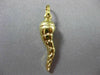 ESTATE 14KT YELLOW GOLD 3D HANDCRAFTED RIDGE ITALIAN HORN PENDANT & CHAIN #25072