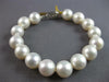 LARGE & LONG AAA SOUTH SEA PEARL 14KT WHITE GOLD 10.5MM FILIGREE BRACELET #27462