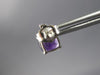 ESTATE 1.62CT DIAMOND & AAA AMETHYST 14K WHITE GOLD SQUARE & ROUND STUD EARRINGS