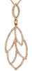 ESTATE .40CT DIAMOND 14KT ROSE GOLD 3D CLASSIC MULTI LEAF FUN FLOATING PENDANT