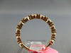 ESTATE .82CT DIAMOND 18K ROSE GOLD ROUND 3/4TH ETERNITY WEDDING ANNIVERSARY RING