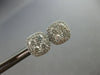 1.29CT DIAMOND 14KT WHITE GOLD CLASSIC ROUND INVISIBLE SQUARE HALO STUD EARRINGS