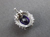 ESTATE LARGE 2.27CT DIAMOND & AAA AMETHYST 14KT WHITE GOLD FLOWER STUD EARRINGS