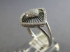 ESTATE .30CT DIAMOND 14K WHITE GOLD 3D ROUND CLUSTER GEOMETRICAL FLORAL FUN RING