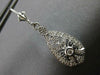 .30CT DIAMOND 14KT WHITE GOLD 3D FILIGREE TEAR DROP FUN HANGING EARRINGS #27495