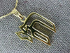 ESTATE 14KT YELLOW GOLD 3D OPEN CHAI CLASSIC LIFE PENDANT #9091
