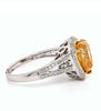 WIDE 2.03CT WHITE & FANCY YELLOW DIAMOND 18KT 2 TONE GOLD HALO ENGAGEMENT RING