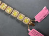 LARGE PINK & INTENSE FANCY YELLOW DIAMOND 18K YELLOW & ROSE GOLD TENNIS BRACELET