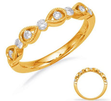 .30CT DIAMOND 14K YELLOW GOLD CLASSIC 8 STONE ROUND & PEAR SHAPE ETOILE FUN RING