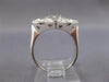 ANTQIUE LARGE .20CT OLD MINE DIAMOND 14KT WHITE GOLD 3D GEOMETRICAL RING #27360