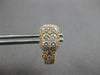 1.42CT DIAMOND 18K ROSE GOLD ROUND CLUSTER RECTANGULAR UMBRELLA HANGING EARRINGS