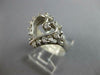 ESTATE .50CT DIAMOND 14KT WHITE GOLD 3D CLASSIC OPEN HEART LOVE RING