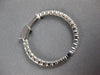 ESTATE LARGE 1.16CT DIAMOND 14KT WHITE GOLD 3D INSIDE OUT HOOP HANGING EARRINGS