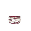 LARGE 1.36CT DIAMOND & AAA RUBY 18KT WHITE GOLD 3D MULTI ROW CRISS CROSS RING