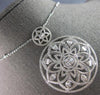 EXTRA LARGE 3.21CT DIAMOND 14KT WHITE GOLD 3D ROUND & BAGUETTE FLOATING PENDANT