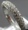 .71CT DIAMOND 18KT WHITE GOLD PAVE 3 ROW SEMI ETERNITY WEDDING ANNIVERSARY RING