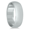ESTATE 14KT WHITE GOLD 3D CLASSIC SOLID 6MM WEDDING ANIVERSARY RING
