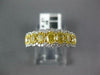 ESTATE 2.18CT WHITE & FANCY YELLOW DIAMOND 18K 2 TONE GOLD OVAL ANNIVERSARY RING