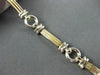 ESTATE WIDE 14KT WHITE & YELLOW GOLD TOGGLE DESIGN BRACELET 7" INCHES #22705