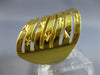 ESTATE LARGE 14KT YELLOW GOLD MULTI ROW DIAMOND CUT MULTI STAR FUN RING #27741