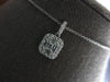 .31CT DIAMOND 18KT WHITE GOLD ROUND & BAGUETTE SQUARE INVISIBLE FLOATING PENDANT