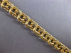 ESTATE LONG 14K YELLOW GOLD CLASSIC HANDCRAFTED SOLID DOUBLE LINK CHARM BRACELET