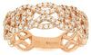 ESTATE .52CT DIAMOND 14KT ROSE GOLD CLASSIC ROUND LOVE KNOT CRISS CROSS FUN RING