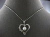 .35CT DIAMOND & AAA SOUTH SEA PEARL 14KT WHITE GOLD OPEN HEART FLOATING PENDANT