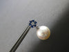 .50CT DIAMOND & AAA SAPPHIRE & AAA SOUTH SEA PEARL 14KT WHITE GOLD 3D EARRINGS