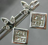 ANTIQUE .50CT DIAMOND 14K WHITE GOLD STAR CLUSTER FRIENDSHIP STUD EARRINGS #5272