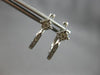 ESTATE .13CT DIAMOND 14KT WHITE GOLD GEOMETRICAL FUN LEVERBACK HANGING EARRINGS