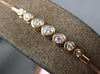 .35CT DIAMOND 14KT ROSE GOLD BEZEL 7 STONE GRADUATING ADJUSTABLE TENNIS BRACELET