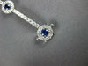 2.65CT DIAMOND & AAA SAPPHIRE 14KT WHITE GOLD ROUND HALO FLOWER TENNIS BRACELET