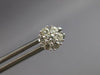 ESTATE .50CT DIAMOND 14KT WHITE GOLD 3D FLOWER SNOWFLAKE STUD EARRINGS