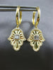 .30CT DIAMOND 14KT YELLOW GOLD 3D ROUND & BAGUETTE HAMSA CHAMSA HANGING EARRINGS