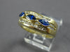 .67CT DIAMOND & AAA SAPPHIRE 14K YELLOW GOLD 3D MARQUISE & ROUND FUN RING #27774