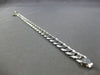 ESTATE LONG 14KT WHITE GOLD CLASSIC DIAMOND CUT CUBAN MENS BRACELET
