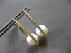 LARGE .55CT DIAMOND & AAA SOUTH SEA PEARL 18KT YELLOW GOLD HOOP HANGING EARRINGS