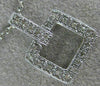 ESTATE .15CT DIAMOND 14KT WHITE GOLD CLASSIC OPEN SQUARE FILIGREE PENDANT #20917