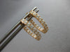 ESTATE .78CT DIAMOND 18KT ROSE GOLD 3D CLASSIC OVAL HUGGIE FUN HANGING EARRINGS