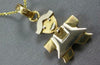ESTATE 14KT WHITE AND YELLOW GOLD 3D HANDCRAFTED HAPPY BABY BOY FLOATING PENDANT