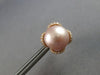 LARGE .43CT DIAMOND & AAA PINK SOUTH SEA PEARL 18KT ROSE GOLD 3D STUD EARRINGS