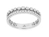 ESTATE .45CT DIAMOND 14KT WHITE GOLD CLASSIC ROUND 2 ROW PRONG ANNIVERSARY RING