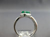 .80CT DIAMOND & AAA EMERALD 14K WHITE GOLD EMERALD CUT & ROUND SQUARE LOVE RING