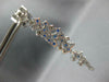 EXTRA LARGE 3.54CT DIAMOND & AAA SAPPHIRE 18KT WHITE GOLD 3D CHANDELIER EARRINGS