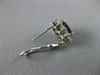 ESTATE 4.08CT DIAMOND & AAA SAPPHIRE 14KT WHITE GOLD 3D FLOWER CLIP ON EARRINGS