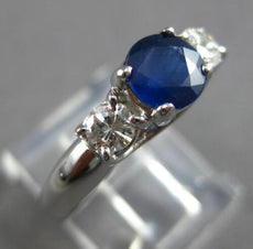 1.16CT DIAMOND & AAA SAPPHIRE 18KT WHITE GOLD ROUND LUCIDA ENGAGEMENT RING 28168