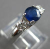 1.16CT DIAMOND & AAA SAPPHIRE 18KT WHITE GOLD ROUND LUCIDA ENGAGEMENT RING 28168