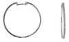 ESTATE .35CT DIAMOND 14KT WHITE GOLD 3D CLASSIC ROUND HOOP HANGING EARRINGS